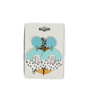 Aqua Dots Retro Hoop Earrings