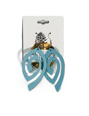 Aqua Swirl Teardrop Earrings