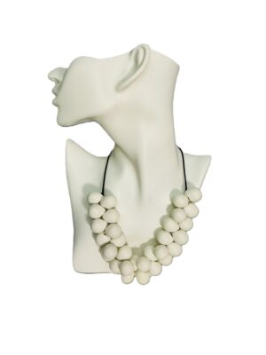 Arctic Bloom Statement Bead Necklace