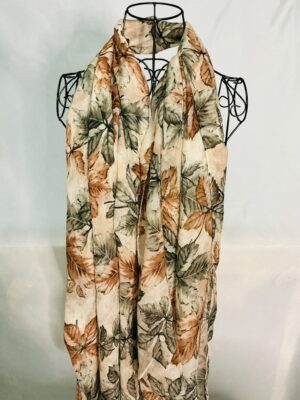 Autumn Bloom Maple Leaf Scarf