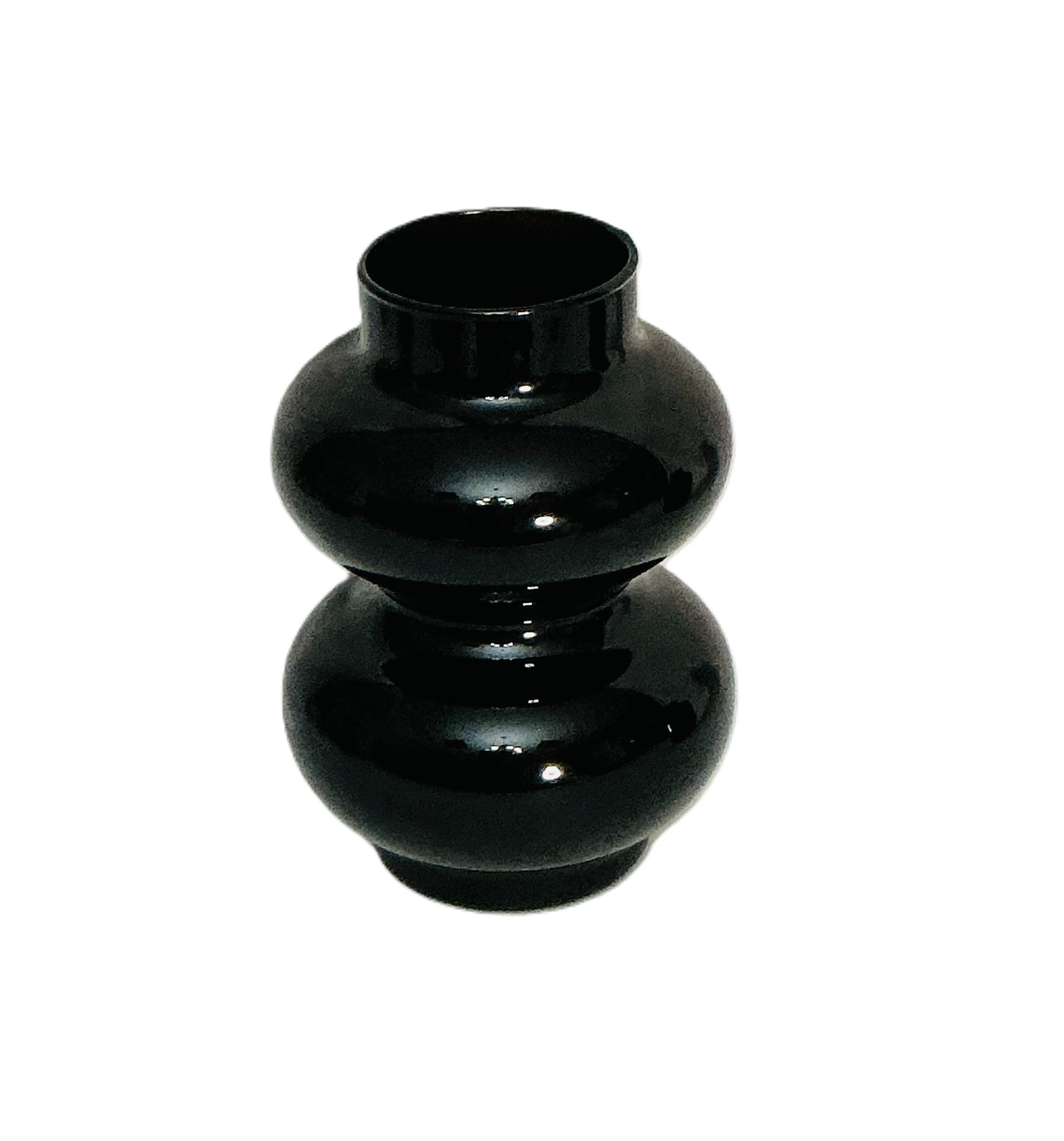 Vase Dc Black Double Ball Vase – 19x14cm - Mustard & Marble