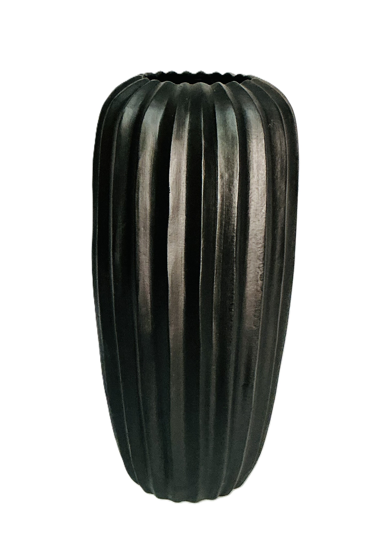 Vase Dc Black Facet Vase – 50x24cm - Mustard & Marble