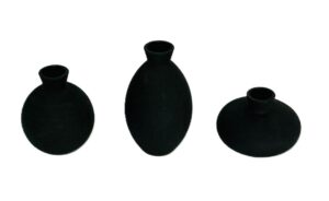 Bud Vase Set – Matt Black (Set of 3)