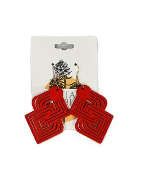 Crimson Labyrinth Earrings