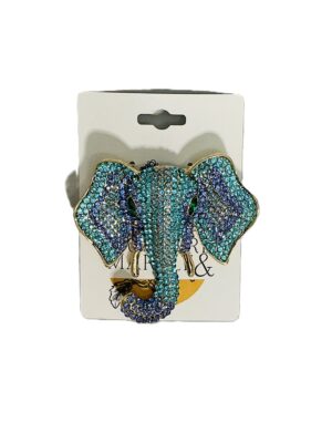Crystal Elephant Brooch
