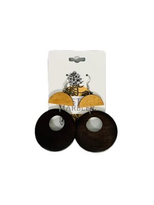 Dual-Tone Circle Drop Earrings