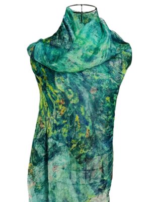 Emerald Breeze Art Scarf