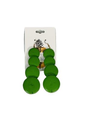 Emerald Cascade Wooden Earrings