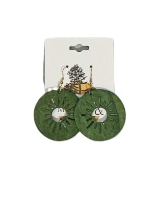 Emerald Radiance Circle Earrings