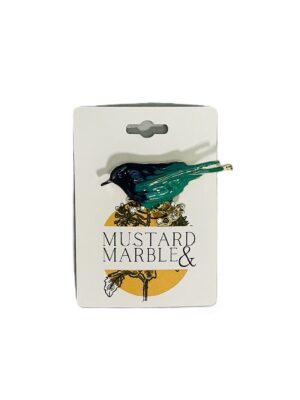 Emerald Songbird Brooch