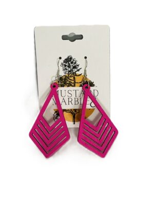 Fuchsia Arrow Drop Earrings
