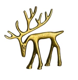 Gold Grazing Deer Ornament – 15cm