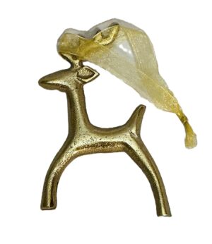 Gold Reindeer Hanging Ornament – 14cm