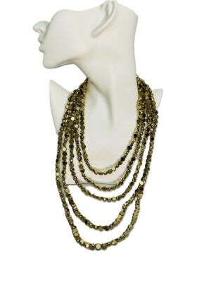 Golden Cascade Multi-Layer Necklace
