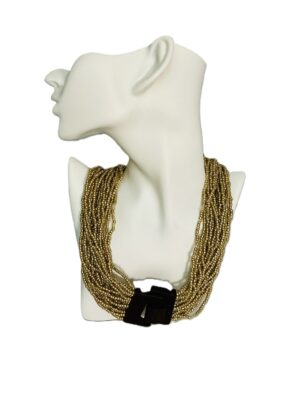 Golden Dune Beaded Necklace