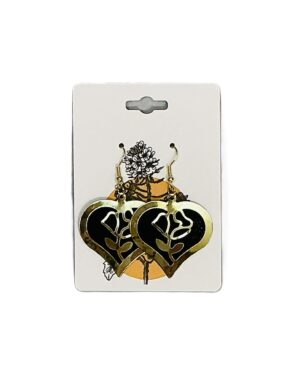 Golden Heart Bloom Earrings