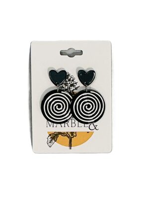 Hypnotic Heart Swirl Earrings