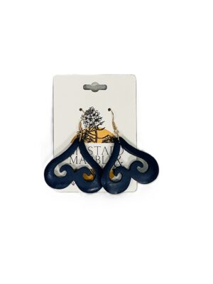 Indigo Swirl Drop Earrings
