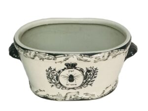 Large Black & White Bee Foot Bath
