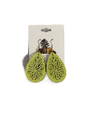 Lime Blossom Teardrop Earrings