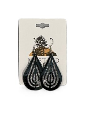 Midnight Spark Teardrop Earrings