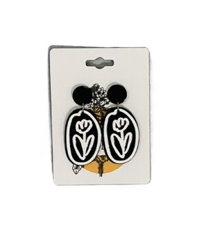 Monochrome Bloom Earrings