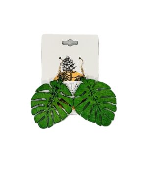 Monstera Charm Earrings