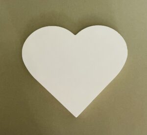 Plaster of Paris Heart