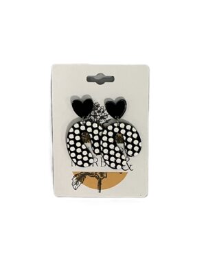 Playful Polka Heart Earrings