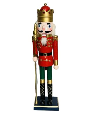 Royal Red Nutcracker with Staff – 50cm