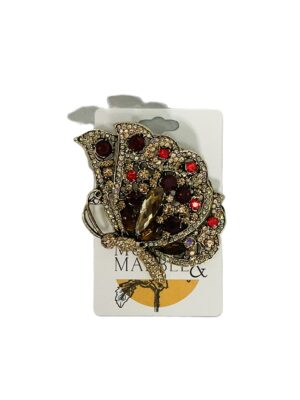 Ruby Butterfly Brooch