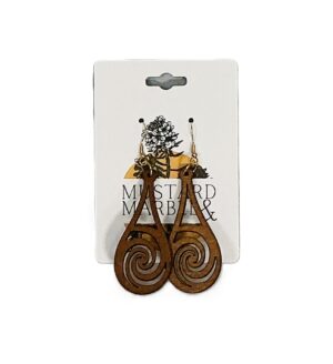 Rustic Spiral Teardrop Earrings
