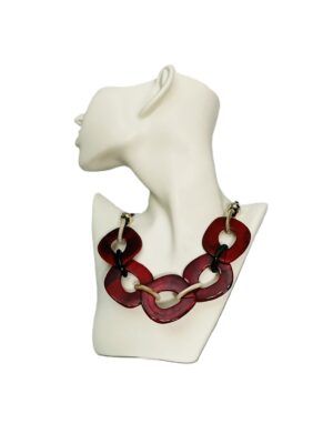 Scarlet Marble Link Necklace