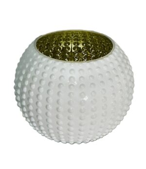 Sea Urchin White Ball Vase – 19x26cm