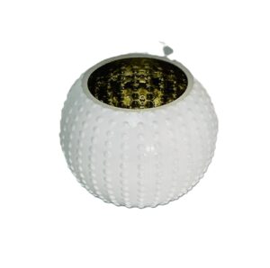 Sea Urchin White Ball Vase – 11x15cm