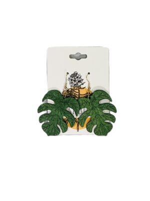 Tropical Monstera Leaf Earrings