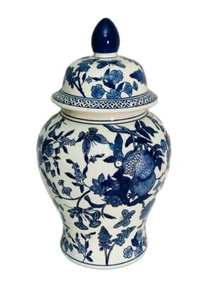 White & Blue Ginger Jar – 44cm