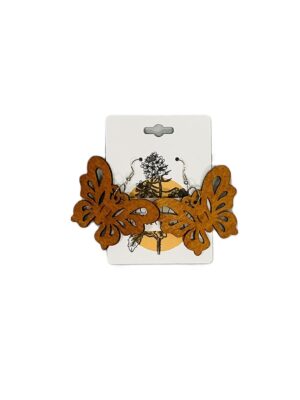 Wooden Butterfly Cutout Earrings