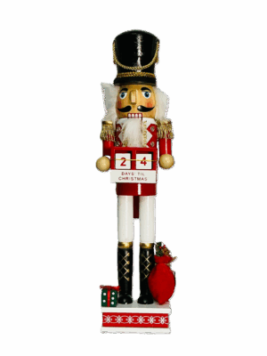 40cm Classic Red Nutcracker Soldier with Countdown Calendar
